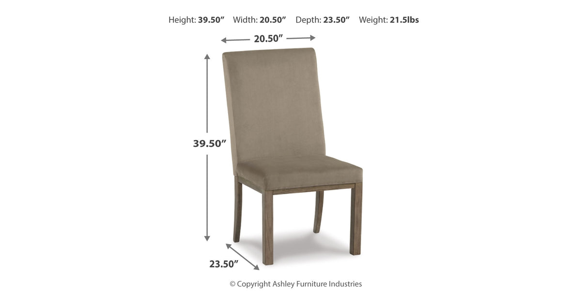 Chrestner Gray Dining Chair, Set of 2 from Ashley - Luna Furniture