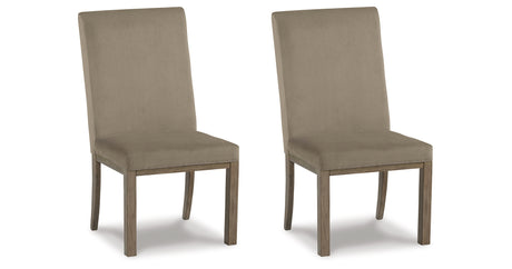 Chrestner Gray Dining Chair, Set of 2 from Ashley Furniture - Luna Furniture