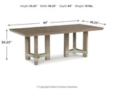 Chrestner Gray Dining Table from Ashley Furniture - Luna Furniture