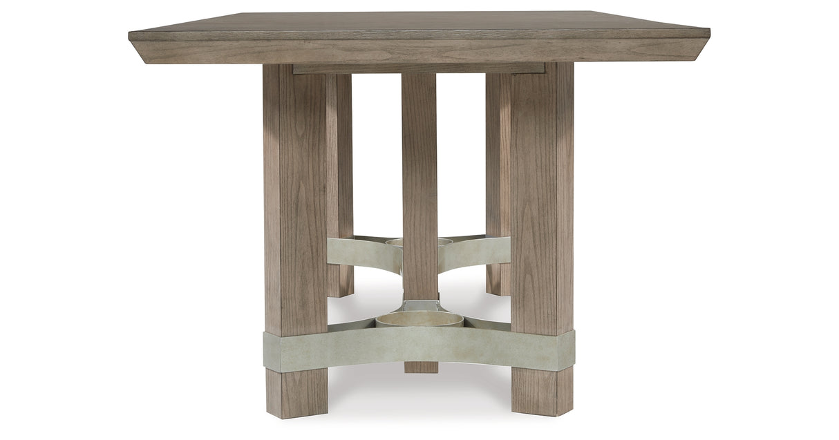 Chrestner Gray Dining Table and 8 Chairs with Server from Ashley Furniture - Luna Furniture