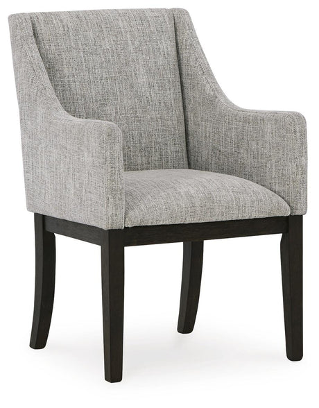 Burkhaus Dark Brown Extendable Upholstered Dining Set from Ashley Furniture - Luna Furniture
