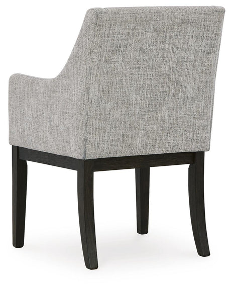 Burkhaus Dark Brown Extendable Upholstered Dining Set from Ashley Furniture - Luna Furniture