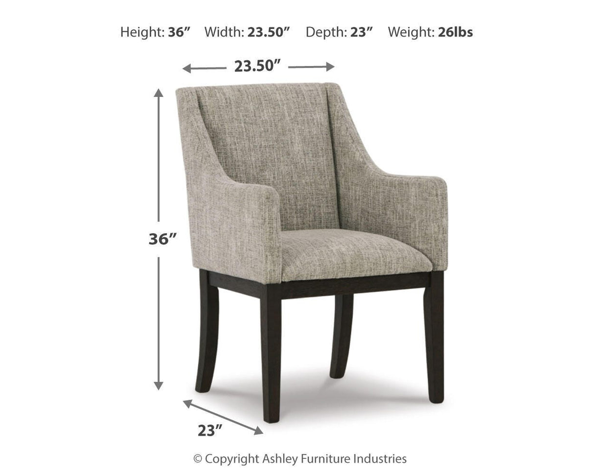 Burkhaus Dark Brown Extendable Upholstered Dining Set from Ashley - Luna Furniture