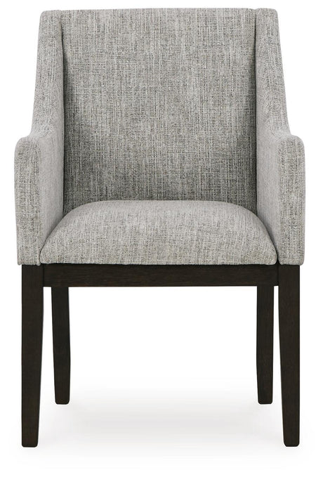 Burkhaus Dark Brown Extendable Upholstered Dining Set from Ashley Furniture - Luna Furniture