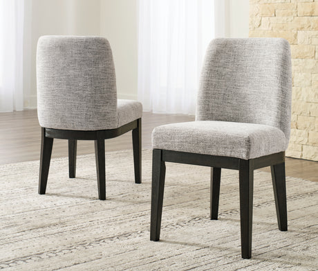Burkhaus Beige/Dark Brown Dining Chair, Set of 2 from Ashley - Luna Furniture