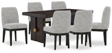 Burkhaus Dark Brown Extendable Dining Set from Ashley - Luna Furniture