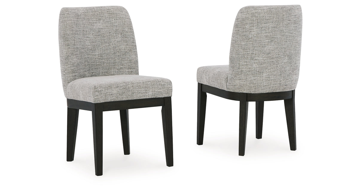 Burkhaus Beige/Dark Brown Dining Chair, Set of 2 from Ashley Furniture - Luna Furniture