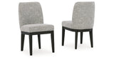 Burkhaus Beige/Dark Brown Dining Chair, Set of 2 from Ashley Furniture - Luna Furniture
