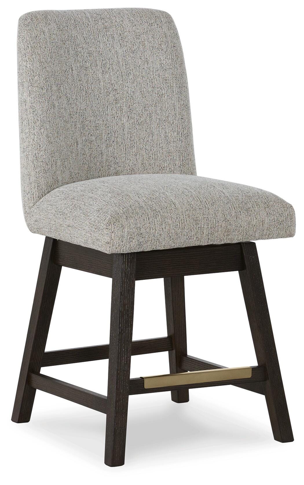 Burkhaus Beige/Dark Brown Counter Height Barstool, Set of 2 from Ashley - Luna Furniture
