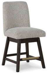 Burkhaus Beige/Dark Brown Counter Height Barstool, Set of 2 from Ashley - Luna Furniture