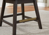 Burkhaus Beige/Dark Brown Counter Height Barstool, Set of 2 from Ashley - Luna Furniture
