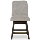 Burkhaus Beige/Dark Brown Counter Height Barstool, Set of 2 from Ashley Furniture - Luna Furniture