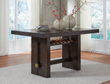 Burkhaus Dark Brown Counter Height Dining Table from Ashley Furniture - Luna Furniture