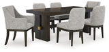Burkhaus Dark Brown Extendable Dining Set from Ashley - Luna Furniture
