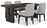 Burkhaus Dark Brown Dining Table and 8 Chairs from Ashley - Luna Furniture