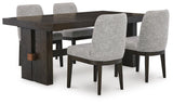 Burkhaus Dark Brown Extendable Dining Set from Ashley Furniture - Luna Furniture