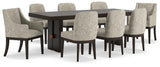 Burkhaus Dark Brown Extendable Dining Set from Ashley Furniture - Luna Furniture