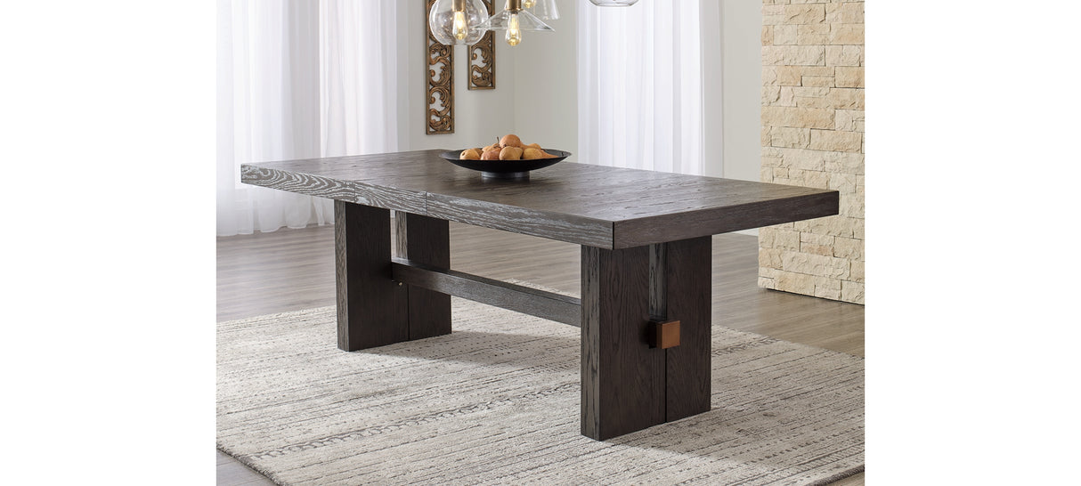 Burkhaus Dark Brown Dining Extension Table from Ashley - Luna Furniture