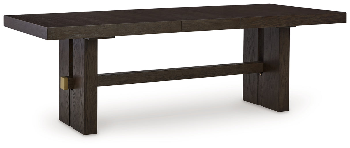 Burkhaus Dark Brown Dining Extension Table from Ashley - Luna Furniture