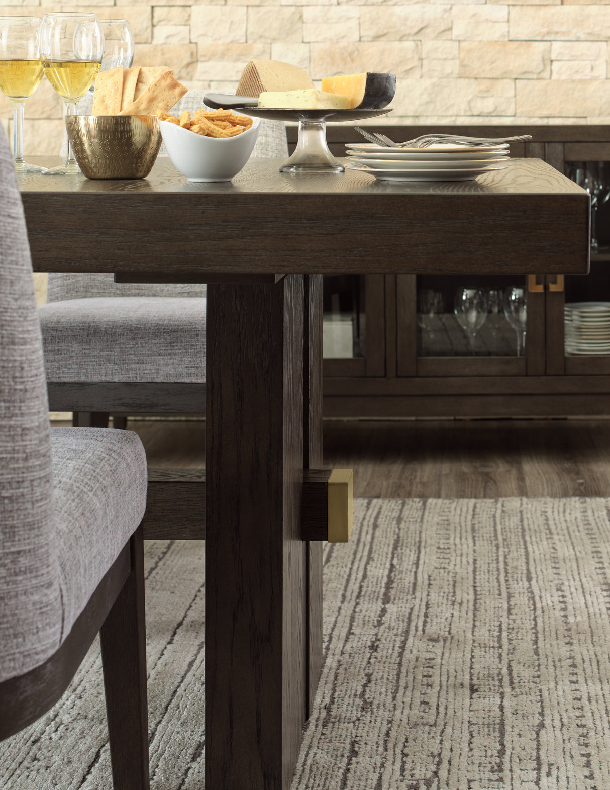 Burkhaus Dark Brown Dining Extension Table from Ashley - Luna Furniture