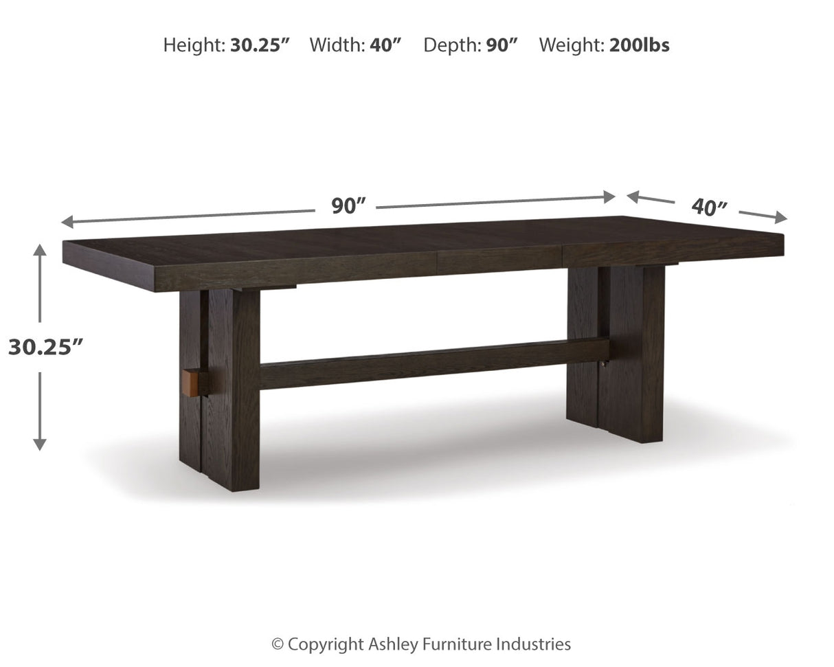 Burkhaus Dining Table and 6 Arm Chairs from Ashley Furniture - Luna Furniture