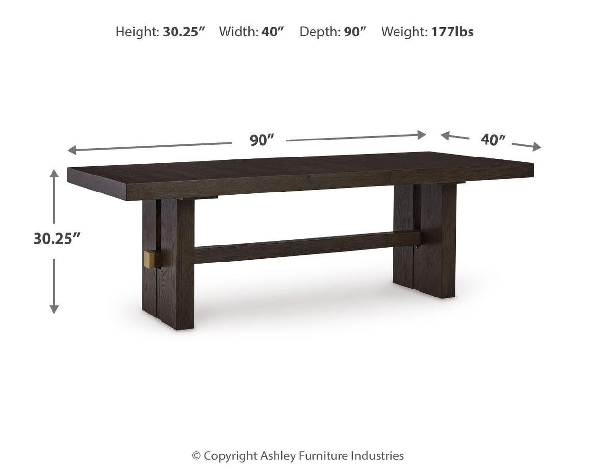 Burkhaus Dark Brown Dining Extension Table