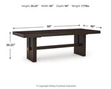 Burkhaus Dark Brown Dining Extension Table