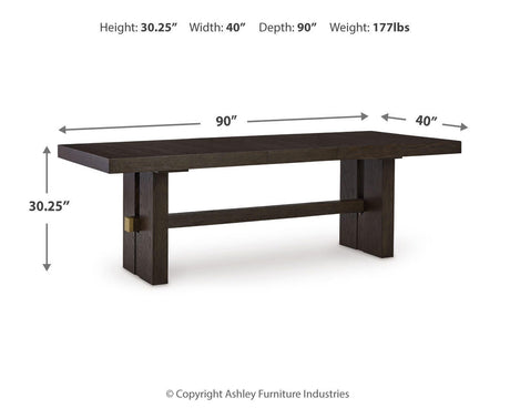 Burkhaus Dark Brown Dining Extension Table from Ashley - Luna Furniture