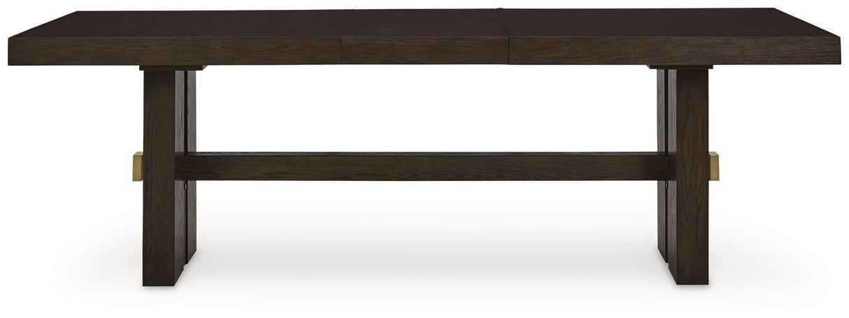 Burkhaus Dark Brown Dining Extension Table from Ashley - Luna Furniture