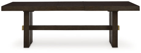 Burkhaus Dining Table and 6 Arm Chairs from Ashley - Luna Furniture