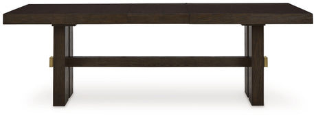 Burkhaus Dark Brown Extendable Dining Set-D984D7-Ashley-D984-45-HEAD-ON-SW-P1-KO-Luna Furniture