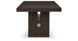 Burkhaus Dark Brown Dining Table and 8 Chairs with Server from Ashley - Luna Furniture