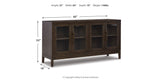 Burkhaus Dark Brown Counter Height Dining Table and 6 Barstools with Server from Ashley Furniture - Luna Furniture