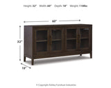 Burkhaus Dark Brown Dining Server from Ashley Furniture - Luna Furniture