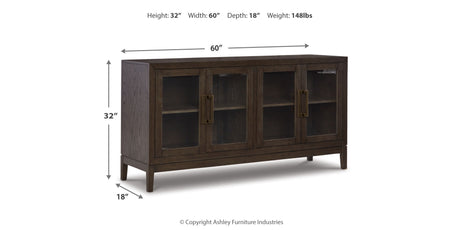 Burkhaus Dark Brown Counter Height Dining Table and 4 Barstools with Server from Ashley Furniture - Luna Furniture