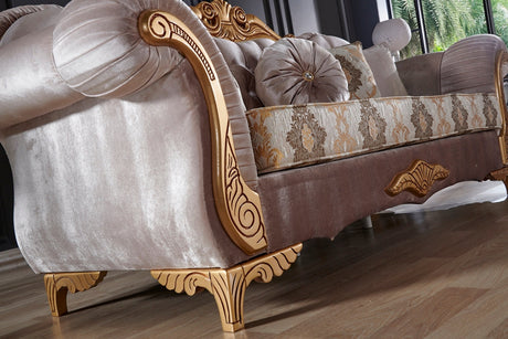 Sultan Traditional Sofa in Cream from Furnia - Luna Furniture