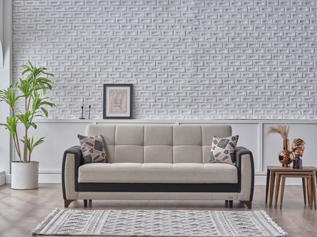 Dublin Boss Cream/Black Upholstered Chair from Bellona - Luna Furniture