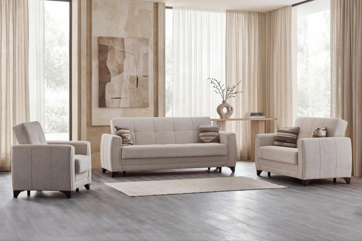 Dublin Niva Beige Sleeper Sofa from Bellona - Luna Furniture