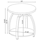 Dacre Dark Charcoal 3-Piece Round Coffee and End Table Set from Coaster - Luna Furniture