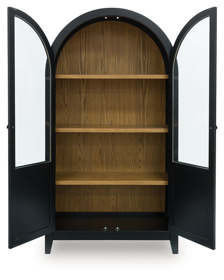 Dagandale Black/Natural Accent Cabinet from Ashley - Luna Furniture