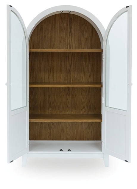 Dagandale White/Natural Accent Cabinet from Ashley - Luna Furniture