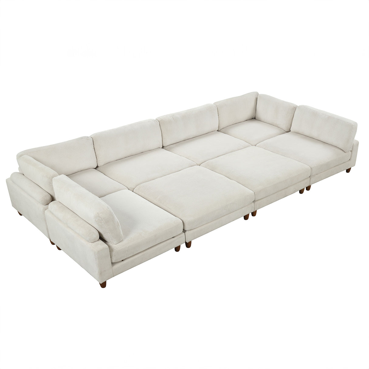 Dagenham Beige Sectional [ B ] from Furniture of America - Luna Furniture