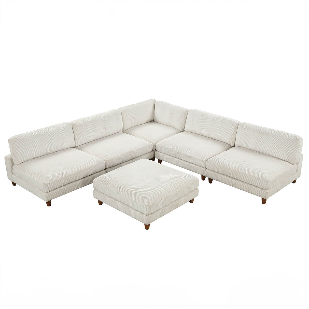 Dagenham Beige Sectional [ C ] from Furniture of America - Luna Furniture