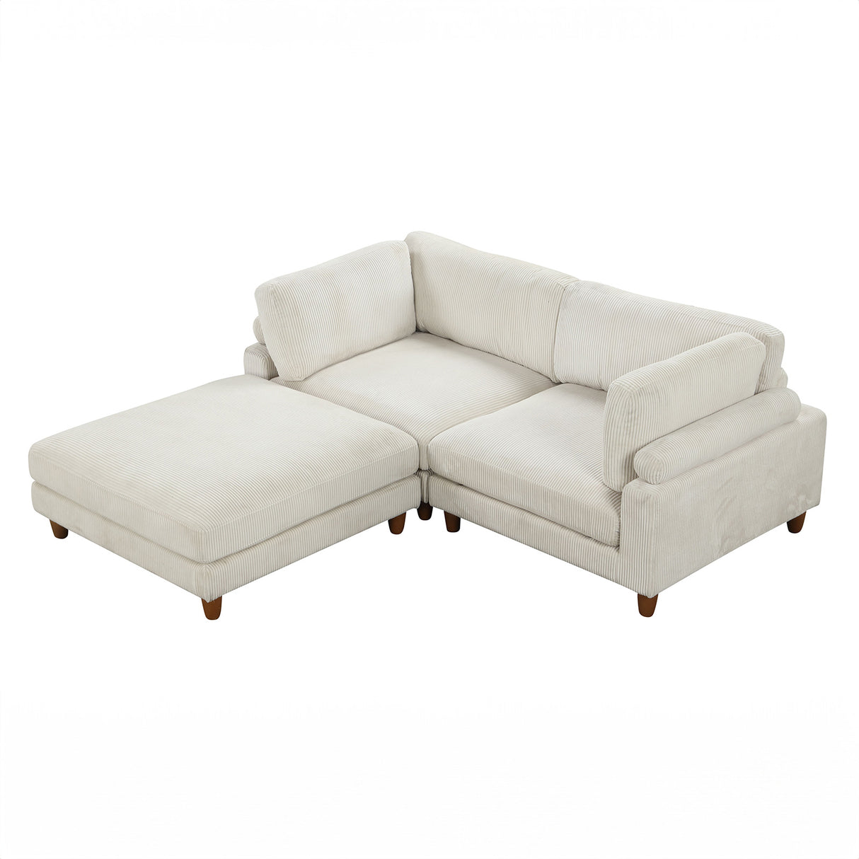 Dagenham Beige Sectional [ D ] from Furniture of America - Luna Furniture