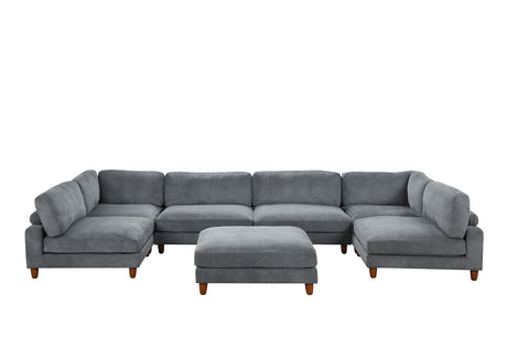 Dagenham Gray Sectional [ A ] from Furniture of America - Luna Furniture