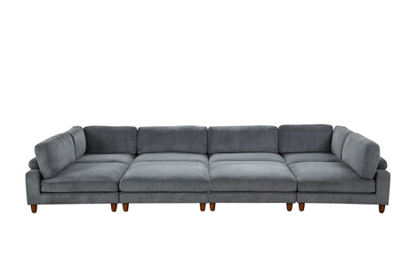 Dagenham Gray Sectional [ B ] from Furniture of America - Luna Furniture