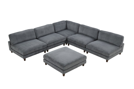 Dagenham Gray Sectional [ C ] from Furniture of America - Luna Furniture