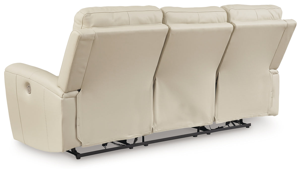 Dahlmoore Almond Power Reclining Sofa from Ashley - Luna Furniture