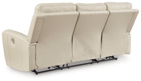 Dahlmoore Almond Power Reclining Sofa from Ashley - Luna Furniture