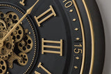 Dairton Black/Gold Finish Wall Clock from Ashley - Luna Furniture